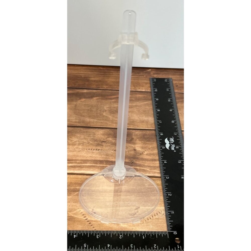 12 Adjustable Doll Stand Clear Mini Display Holder For Small Figurines & Dolls
